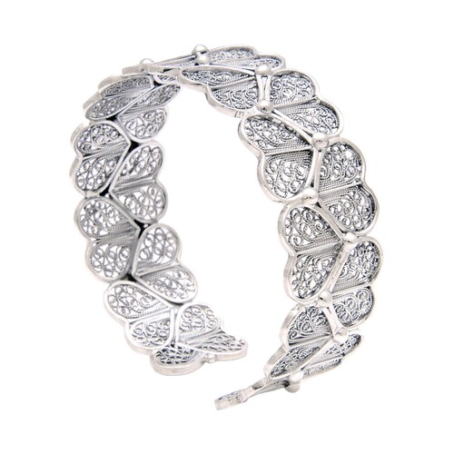 Casa Padrino Armband Herzen aus Sterlingsilber