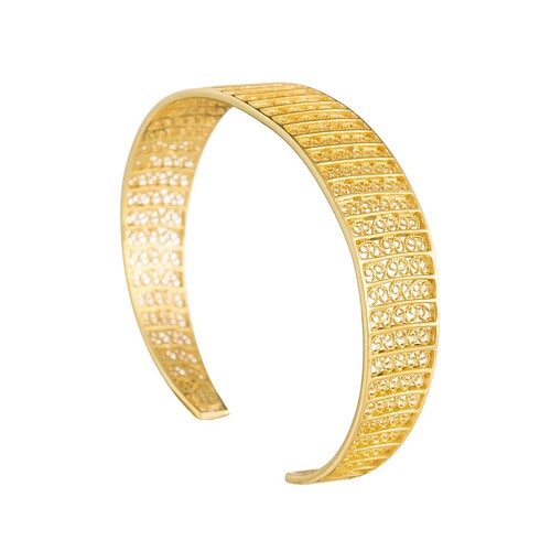 Casa Padrino Armband Kreise aus Vergoldetem Silber