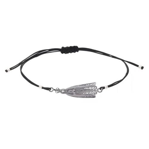 Casa Padrino Armband Unsere Liebe Frau von F�tima aus Sterlingsilber mit Kordel