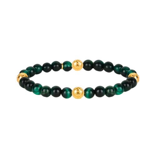 Casa Padrino Armband vier Contas de Viana Gr�n aus Vergoldetem Silber