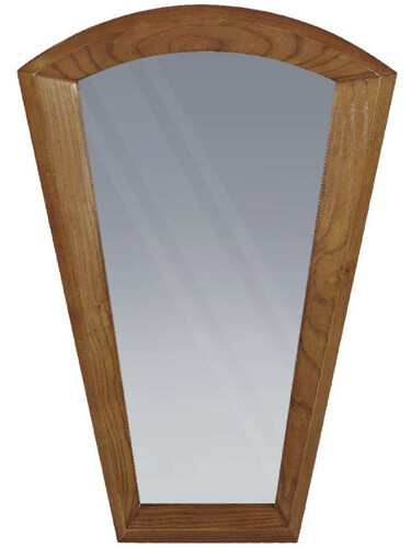 Casa Padrino Art Deco Massivholz Spiegel Braun 63 x 4 x H. 90 cm - Eleganter Wandspiegel aus hochwertigem Eschenholz - Garderoben Spiegel - Wohnzimmer Spiegel - Art Deco M�bel