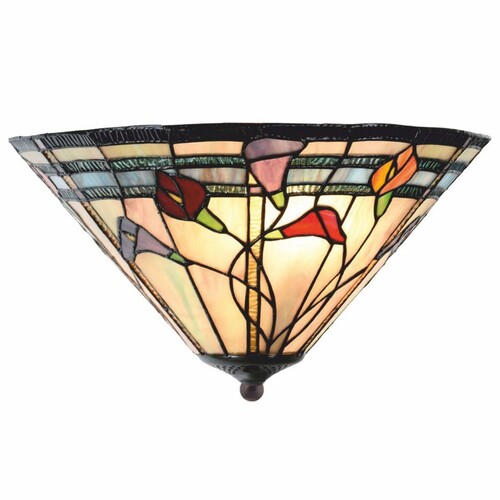 Casa Padrino Art Deco Tiffany Deckenleuchte Bunt  40 cm - Tiffany Leuchten
