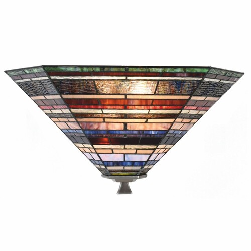 Casa Padrino Art Deco Tiffany Deckenleuchte Bunt 55 cm - Tiffany Leuchten