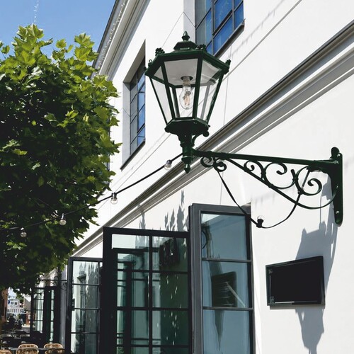 Casa Padrino Barock Au�enwandleuchte Dunkelgr�n H. 135,5 cm - Barockstil Au�enbeleuchtung