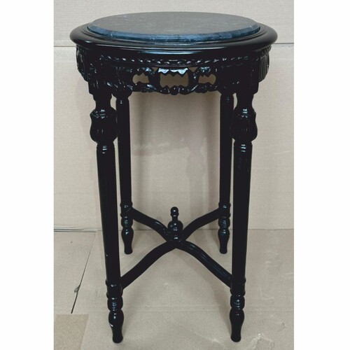 Casa Padrino Barock Beistelltisch Schwarz  45 x H. 72 cm - Barock M�bel