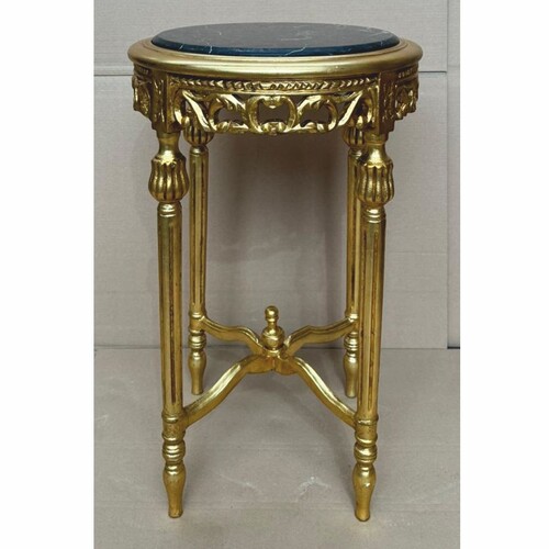 Casa Padrino Barock Beistelltisch Gold / Schwarz  45 x H. 72 cm - Barock M�bel