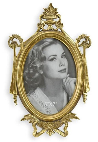 Casa Padrino Barock Bilderrahmen Gold 18,1 x H. 29,2 cm - Antik Stil Bilderrahmen - Barock Schreibtisch Deko - Deko Accessoires im Barockstil - Barock Interior