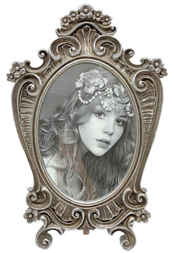 Casa Padrino Barock Bilderrahmen Antik Silber 13 x H. 18 cm - Antik Stil Bilderrahmen - Schreibtisch Deko - Wohnzimmer Deko - Deko Accessoires im Barockstil - Edel & Prunkvoll