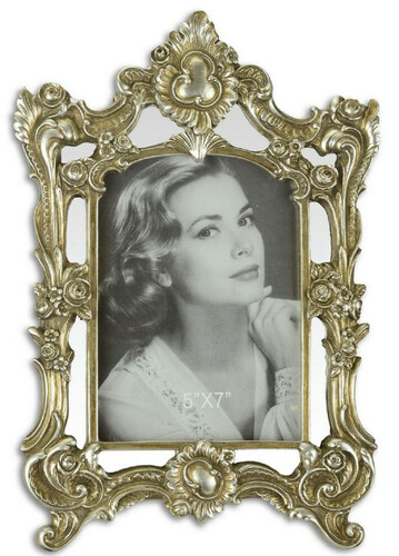 Casa Padrino Barock Bilderrahmen Antik Silber 21,4 x H. 31,2 cm - Prunkvoller Bilderrahmen im Barockstil