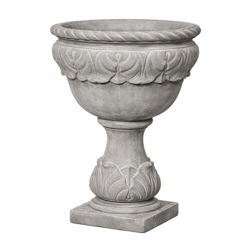 Casa Padrino Barock Blumentopf Grau  53 x H. 80 cm - Barock Garten Deko