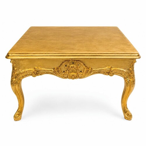 Casa Padrino Barock Couchtisch Gold 80 cm - Quadratischer Barockstil Wohnzimmertisch - Barock Wohnzimmer M�bel - Antik Stil M�bel