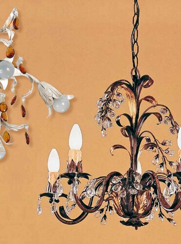 Casa Padrino Barock Deckenleuchte Antikwei�  58 x T. 40 cm 6-flammig - Handgefertigte Leuchte aus Italien - Barock Leuchten