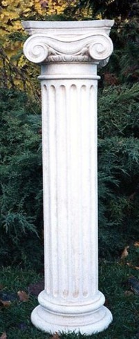 Casa Padrino Barock S�ule / Gartens�ule Wei� 24 x 24 x H. 90 cm - Gartendeko Accessoires