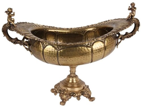 Casa Padrino Barock Messing Deko Sch�ssel Gold 75 x 41 x H. 52 cm - Barock Deko Accessoires