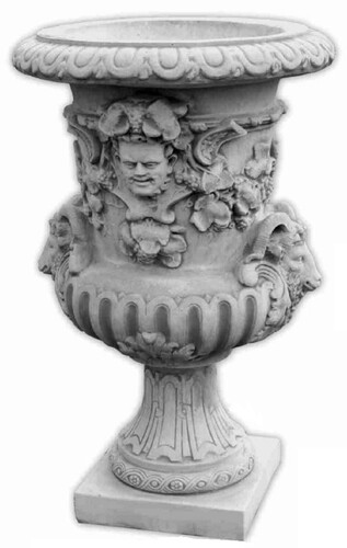 Casa Padrino Barock Garten Deko Blumentopf Grau  84 x H. 130 cm - Prunkvoller Pflanzentopf im Barockstil - Barock Garten Deko - Barock Terrassen Deko - Barock Deko Accessoires