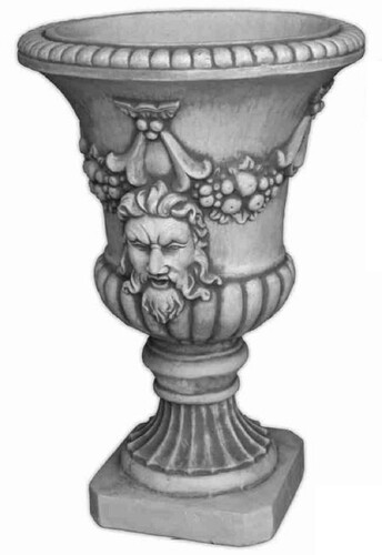 Casa Padrino Barock Garten Deko Blumentopf Grau  51 x H. 76 cm - Prunkvoller Pflanzentopf im Barockstil - Barock Garten Deko - Barock Terrassen Deko - Barock Deko Accessoires