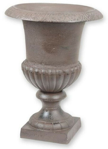 Casa Padrino Barock Garten Deko Blumentopf Braun H. 43 cm - Prunkvoller Pflanzentopf im Barockstil - Barock Garten & Terrassen Deko Accessoires