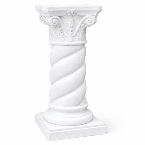Casa Padrino Barock Garten Deko S�ule Wei� H. 70 cm - Barockstil Garten Deko