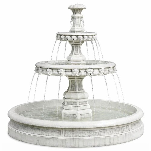 Casa Padrino Barock Garten Deko Springbrunnen Wei�  113 x H. 107 cm