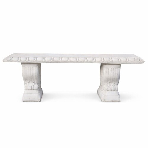 Casa Padrino Barock Gartenbank Wei� 125 cm - Garten & Terrassen M�bel