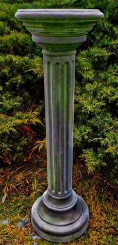 Casa Padrino Barock Gartendeko S�ule Grau  27 x H. 85 cm - Prunkvolle runde Gartens�ule im Barockstil