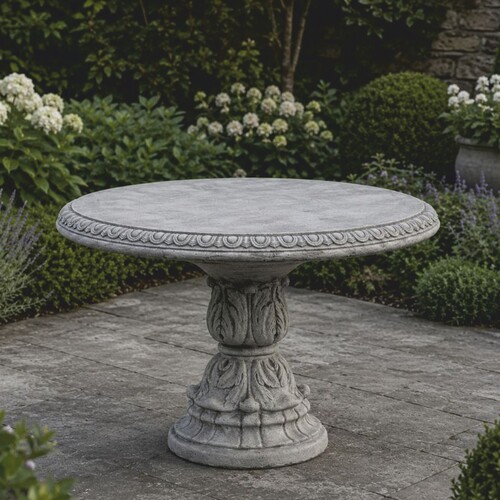 Casa Padrino Barock Gartentisch Grau  125 cm - Barock Garten M�bel - Made in Italy