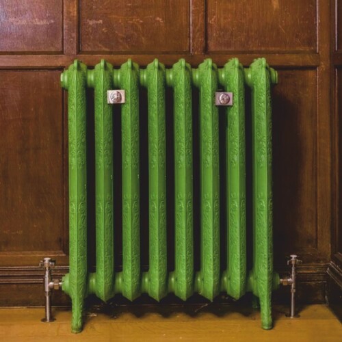 Casa Padrino Barock Gusseisen Heizk�rper Gr�n / Bronze 64 cm - Vintage Heizung