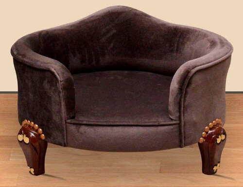 Casa Padrino Barock Hundebett Royal Braun / Braun / Gold - Barock Hundem�bel - Barock Tierm�bel - Prunkvolle Tierm�bel im Barockstil