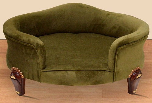 Casa Padrino Barock Hundebett Royal Grn / Braun / Gold - Barock Hundembel - Barock Tiermbel - Tiermbel im Barockstil