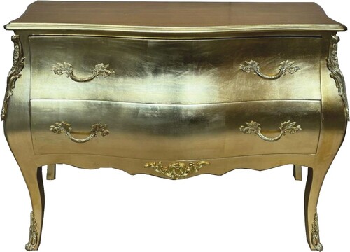 Casa Padrino Barock Kommode mit 2 Schubladen Gold - Barock M�bel