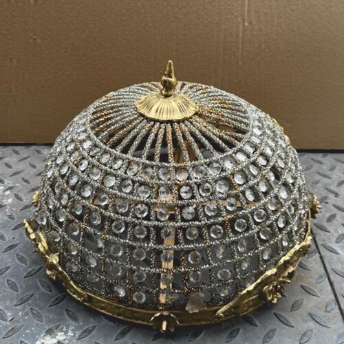 Casa Padrino Barock Kristall Deckenleuchte Gold  50 cm - Barock Leuchten