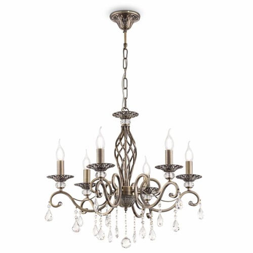 Casa Padrino Barock Kristall Kronleuchter Bronze  63 x H. 116 cm - Edel & Prunkvoll