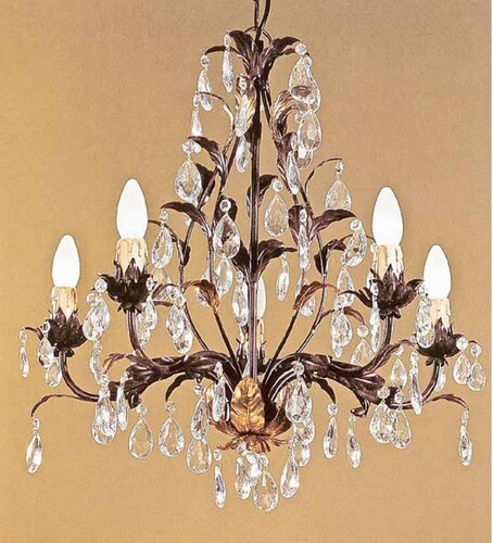 Casa Padrino Barock Kronleuchter  60 x H. 60 cm 5-flammig - Handgefertigte Leuchte aus Italien - Barock Leuchten