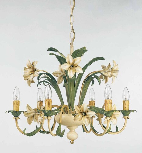 Casa Padrino Barock Kronleuchter  68 x H. 55 cm 6-flammig - Handgefertigte Leuchte aus Italien - Barock Leuchten