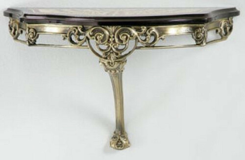 Casa Padrino Luxus Barock Wandkonsole Schwarz / Rot / Gold / Bronze 62 x 25 x H. 38 cm - Wanddeko Konsole im Barockstil - Barock M�bel - Luxus Qualit�t