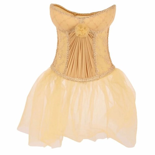Casa Padrino Barock Lampenschirm in Damenkleid Form Gold H. 19 cm