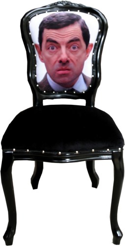 Casa Padrino Barock Luxus Esszimmer Stuhl Karikatur Design / Schwarz - Designer Stuhl - Design M�bel