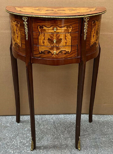 Casa Padrino Barock Nachtkommode Braun Intarsien / Gold - Handgefertigte Barockstil Kommode mit 3 Schubladen - Barock M�bel - Schlafzimmer M�bel im Barockstil - Edel & Prunkvoll