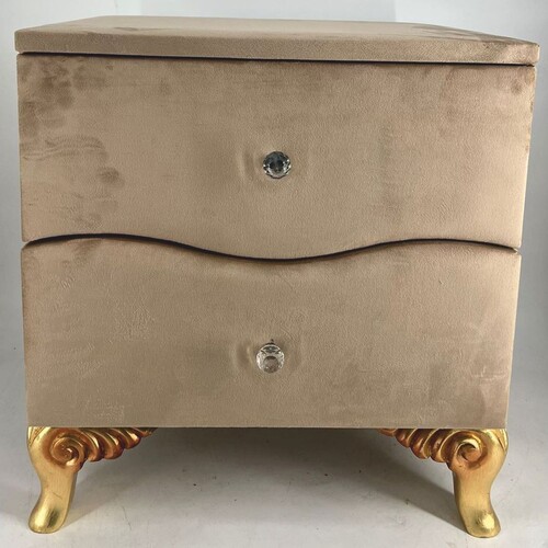 Casa Padrino Barock Nachtkommode mit 2 Schubladen Braun / Gold - Barockstil Schlafzimmer M�bel