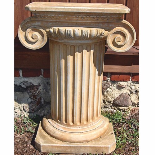 Casa Padrino Barock Halbs�ule Beige H. 77 cm - Barockstil Garten Deko