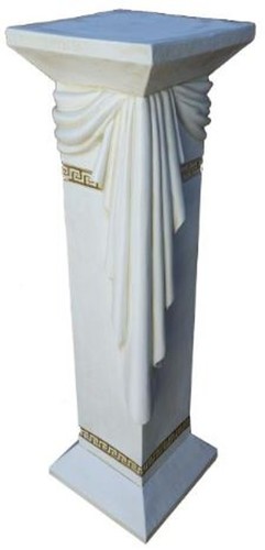 Casa Padrino Barock S�ule Wei� H. 99 cm - Edle Deko S�ule - Deko Accessoires