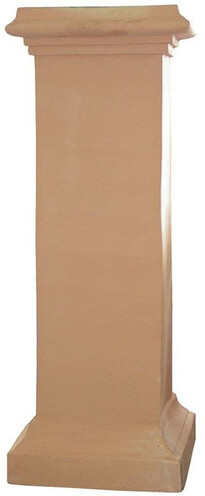 Casa Padrino Barock S�ule Terracotta 39 x 39 x H. 102 cm - Handgefertigte Keramik Deko S�ule - Barock Garten Terrassen Deko