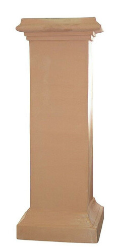 Casa Padrino Barock S�ule Terracotta 38 x 38 x H. 65 cm - Handgefertigte Keramik Deko S�ule - Barock Garten Terrassen Deko