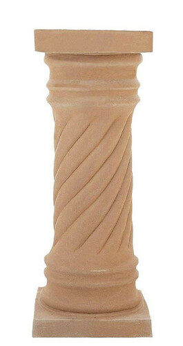 Casa Padrino Barock S�ule Terracotta 40 x 40 x H. 78 cm - Handgefertigte Keramik Deko S�ule - Barock Garten Terrassen Deko