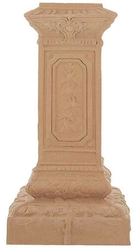 Casa Padrino Barock S�ule Terracotta 38 x 37 x H. 83 cm - Handgefertigte Keramik Deko S�ule - Barock Garten Terrassen Deko