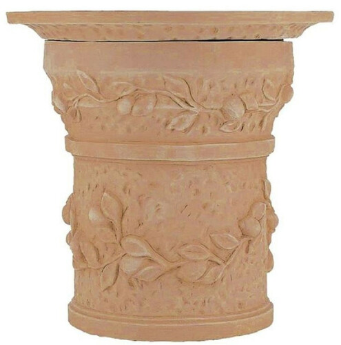 Casa Padrino Barock S�ule Terracotta  72 x H. 80 cm - Handgefertigte Keramik Deko S�ule - Barock Garten Terrassen Deko