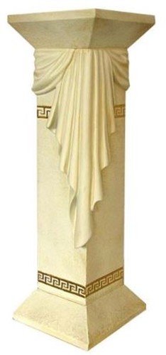 Casa Padrino Barock S�ule Sandfarben H. 99 cm - Edle Deko S�ule - Deko Accessoires