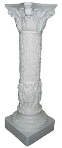 Casa Padrino Barock S�ule Wei� 31 x 31 x H. 76,5 cm - Edle Wohnzimmer Deko S�ule - Deko Accessoires im Barockstil