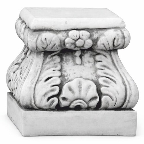 Casa Padrino Barock Sockel Grau H. 27 cm - Barockstil Garten Deko