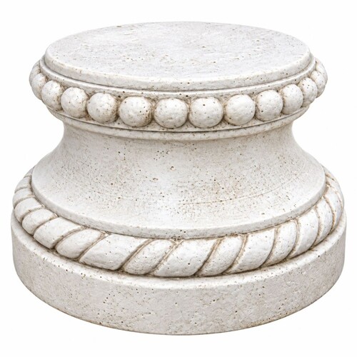 Casa Padrino Barock Sockel Wei�  50 x H. 34 cm - Garten & Terrassen Deko Accessoires - Made in Italy